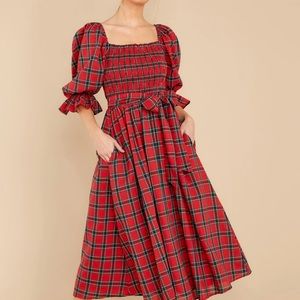 Red Dress holiday plaid dress